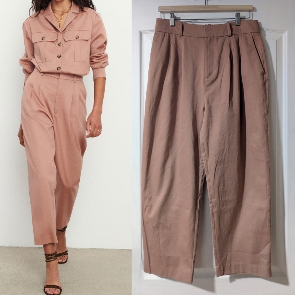 NWT ba&sh | Maiwen Cotton Pleated Pants In Pink